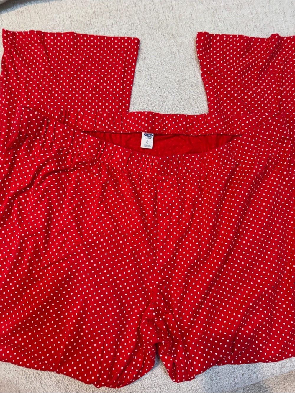 Old Navy Red Polka Dot Sleep Shirt - Picture 4 of 4